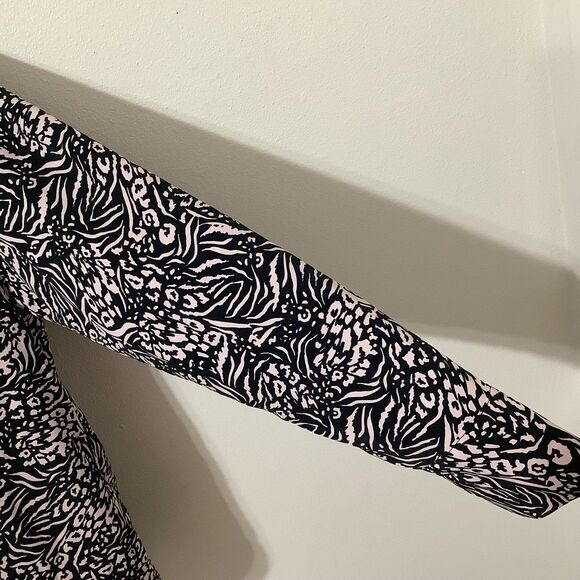 Topshop Funky Cheetah Zebra Animal Print Maximalist Button Up Blouse Size 4 - Picture 3 of 12
